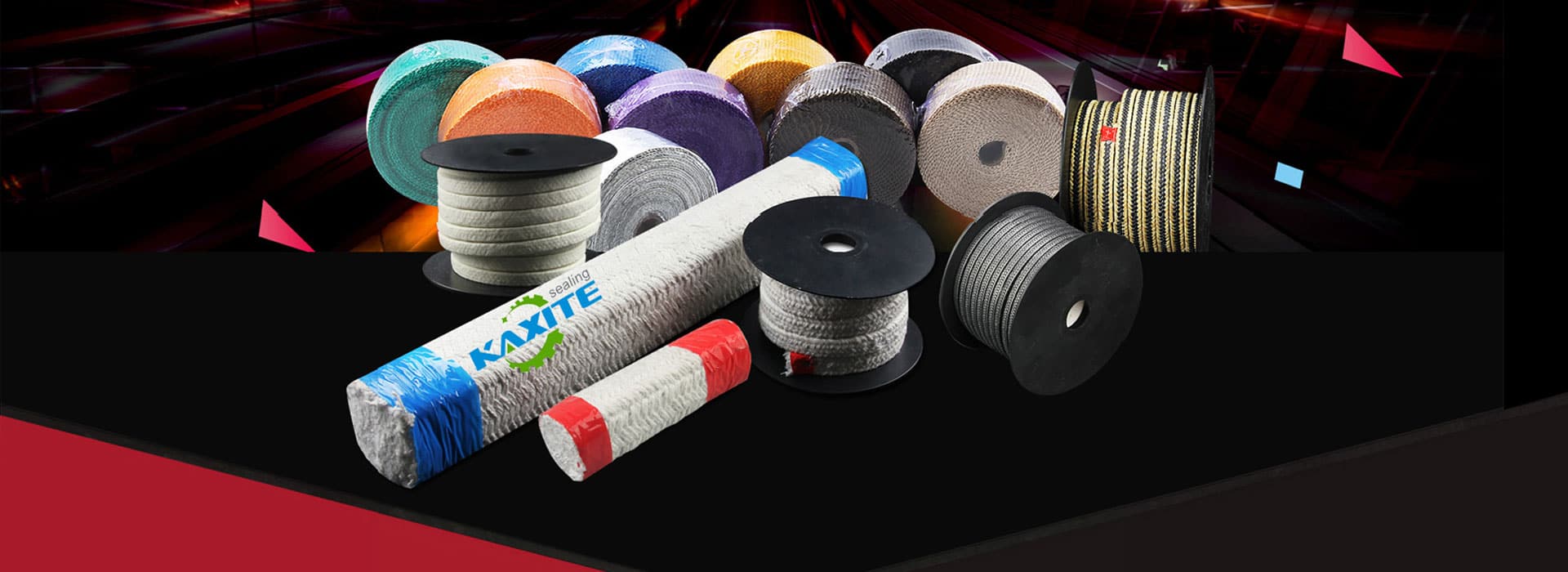 Flettet grafit og PTFE pakninger til ventilspindel tætning